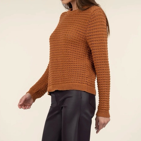 KUT From The Cloth Cosmo Crochet Sweater Cinnamon Size XL - Picture 5 of 15